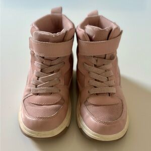 Kids Pink High-Top Sneakers Waterproof Size US 1